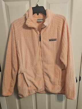 Columbia Peach Full-Zip Teddy Fleece Jacket